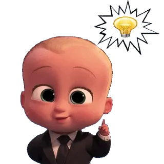 💡 Boss Baby The Boss Baby bebé, traje, idea, dibujo animado, animación telegram sticker