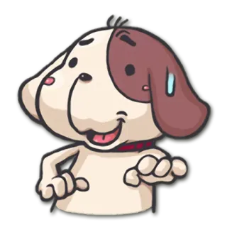 😃 pies, kreskówka, zwierzę, zwierzę domowe, naklejka telegram sticker