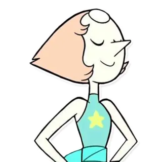 😊 Pearl Steven Universe การ์ตูน, ตัวละคร, สตีเวน ยูนิเวิร์ส, เพิร์ล, แอนิเมชัน telegram sticker