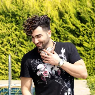 🌀 man, portrait, headphones, fashion, model, lifestyle telegram sticker