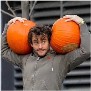 🎃 mann, kürbisse, herbst, halloween, herbst telegram sticker