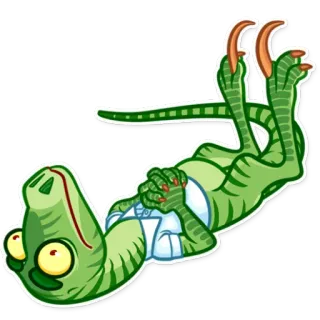 😐 dinosaur, lizard, cartoon, animal, reptile telegram sticker