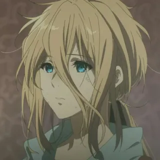 ✨ Violet Evergarden Anime, Ragazza, Personaggio, Animazione, Triste, Violet Evergarden telegram sticker