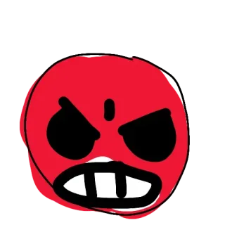 🤬 arrabbiato, rosso, faccia, cartone animato telegram sticker