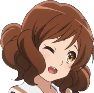 😉 Anime, Cartoon, Mädchen, Zwinkern telegram sticker
