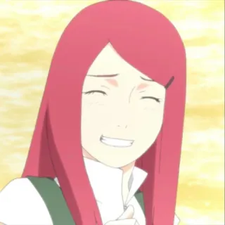 😳 Kushina Uzumaki Naruto Аниме, Наруто, Кушина, Узумаки, рыжие волосы, персонаж telegram sticker