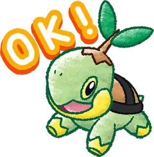 👌 OK! ok, turtle, green, animal, cartoon telegram sticker