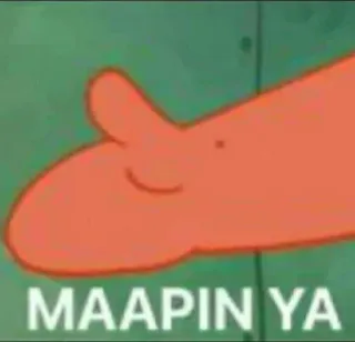 🙏 MAAPIN YA przeprosiny, Patryk Rozgwiazda, Spongebob, kreskówka, przebaczenie telegram sticker