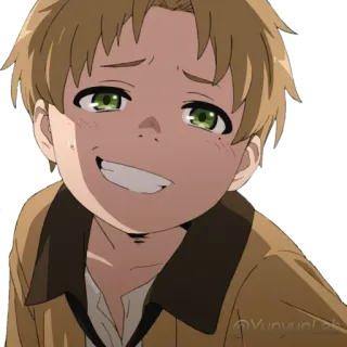 😁 애니메이션, 소년, 만화, 캐릭터, 미소 telegram sticker