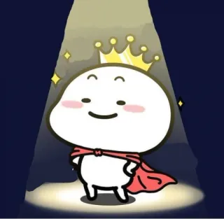 👑 desenho animado, rei, coroa, personagem telegram sticker