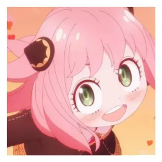 😄 Anya Forger Spy x Family Anime, Dibujos animados, Personaje, Spy x Family, Anya Forger, Lindo, Pelo rosa whatsapp sticker