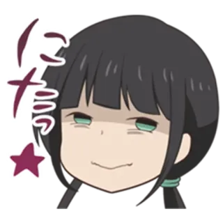 😈 にた Anime, Manga, Japanisch, Sticker, Überheblich, Cartoon telegram sticker