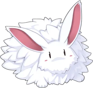 🐰 bunny, rabbit, cute, animal, white, fluffy telegram sticker