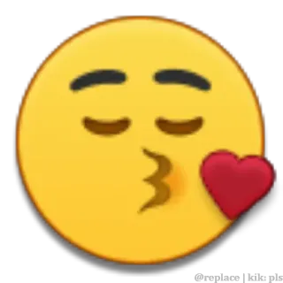😘 emoji, kiss, love, heart, affection, expression whatsapp sticker