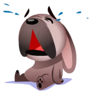 😭 cachorro, chorar, triste, desenho animado, animal telegram sticker