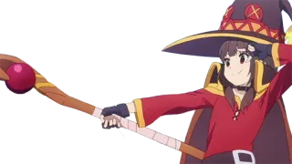 💥 Megumin Konosuba 动漫, 魔法, 巫师, 爆炸, 可爱, 卡哇伊 telegram sticker