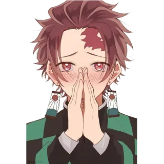 🙏 Tanjiro Kamado Demon Slayer Anime, Tanjiro, Thanh gươm diệt quỷ, Manga, Dễ thương, Kawaii, Hoạt hình telegram sticker