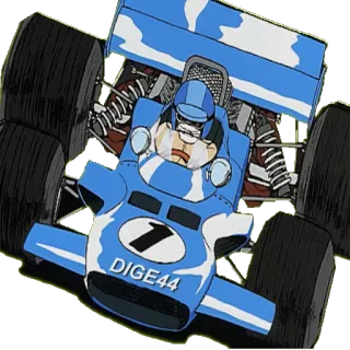 🏎 DIGE44 Rennwagen, Rennen, Cartoon, Fahrzeug, Transport telegram sticker