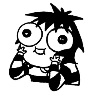 😀 Anime, Desenho animado, Personagem, Olhos, Sorriso, Fofo whatsapp sticker