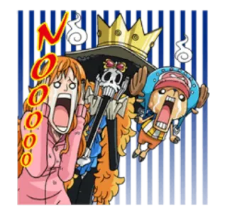 😰 Brook One Piece NOOOOO Anime, Reaksi, Terkejut, One Piece, Nami, Tony Tony Chopper, Takut, Kaget whatsapp sticker