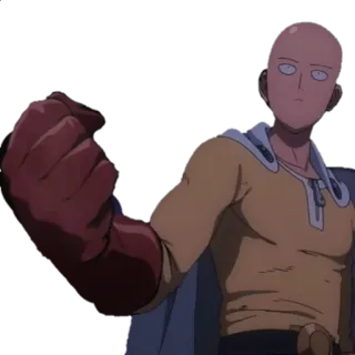 💪 Saitama One Punch Man Аниме, Герой, Боец, Суперсила, Один Удар telegram sticker