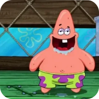 😃 Patrick Star SpongeBob SquarePants patrick star, spongebob squarepants, funny, stupid, cartoon, drooling, expression telegram sticker