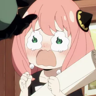 😭 Anya Forger Spy x Family anime, chorando, desenho animado, garota, Spy x Family, Anya Forger, triste whatsapp sticker