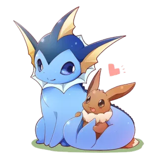🐬 Eevee Pokemon eevee, pokemon, mignon, aquali, anime telegram sticker