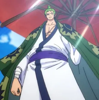🍾 Roronoa Zoro One Piece Аниме, Ван Пис, Ророноа Зоро, Персонаж telegram sticker