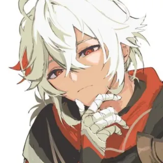 🤔 Kaedehara Kazuha Genshin Impact 动漫, 游戏, 原神, 枫原万叶, 万叶 telegram sticker