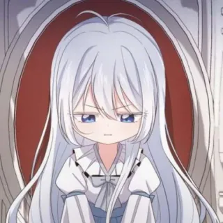 🎐 アニメ, 女の子, 悲しい, ちび, マンガ, かわいい telegram sticker