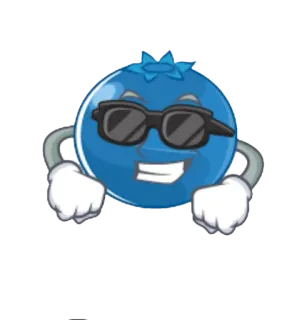 🕵‍♂ myrtille, cool, lunettes de soleil, fruit, dessin animé whatsapp sticker