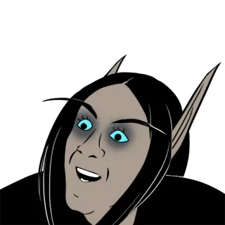 😦 Elfo, Fantasia, Personagem, Desenho animado, Engraçado, Meme telegram sticker