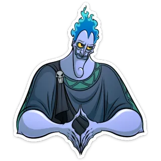 😏 Hades Hercules god, underworld, disney, villain, cartoon whatsapp sticker
