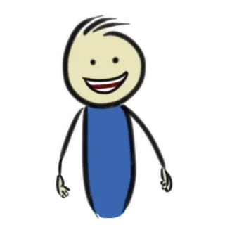 😃 bonhomme allumette, dessin animé, dessin, simple, personnage telegram sticker