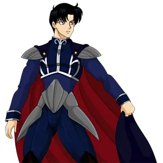 😒 アニメ, ファンタジー, キャラクター, 男性, 鎧, イラスト telegram sticker