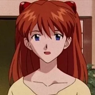🌟 Asuka Langley Soryu Neon Genesis Evangelion Anime, Evangelion, Asuka, Cartoon, Charakter telegram sticker