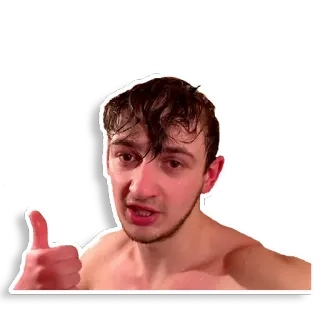 👍 uomo, pollice in su, persona, positivo, approvazione telegram sticker