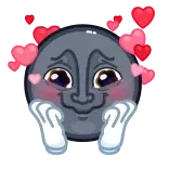 🥰 amor, corações, fofo, emoji, kawaii, afeição telegram sticker