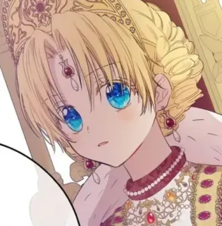 🌼 anime, manga, character, crown, girl, illustration whatsapp sticker