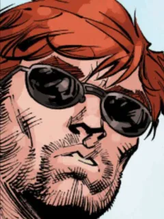 🕶 Matt Murdock Daredevil, Matt Murdock, Marvel Comics, Superheld, Comicfigur, Sonnenbrille telegram sticker