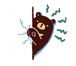 🐻 bear, cartoon, anger, illustration whatsapp sticker