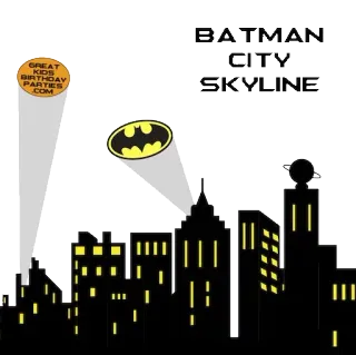 🏬 Batman GREAT KIDS
BIRTHDAY
PARTIES
.COM
BATMAN
CITY
SKYLINE batman, ciudad, horizonte, cumpleaños, fiestas, niños telegram sticker