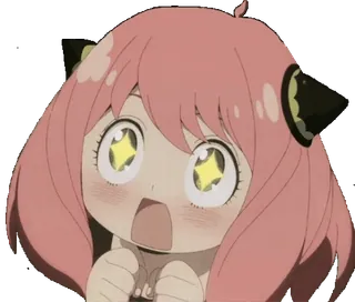 🤩 Anya Forger Spy x Family Anya Forger, Spy x Family, anime, dễ thương, gái, kawaii telegram sticker