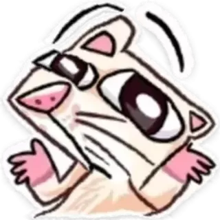 🤨 furet, autocollant, dessin animé, animal telegram sticker