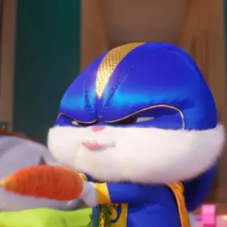 💀 Snowball The Secret Life of Pets マンガ ウサギ, スーパーヒーロー, ペット, ニンジン, ウサギ, 動物, かわいい telegram sticker