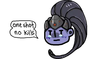 😥 Widowmaker Overwatch one shot no kills overwatch, widowmaker, видеоигра, мем, стикер, смешно, плакать whatsapp sticker