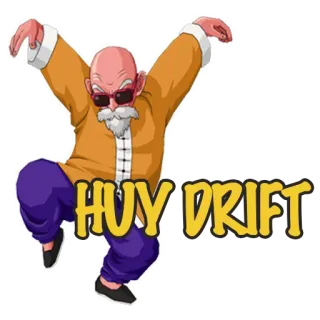 4️⃣ HUY DRIFT majin, dragon ball, anime, manga, mutenroshi whatsapp sticker