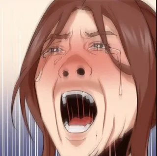 ➖ crying, screaming, woman, emotional, sad, distressed telegram sticker