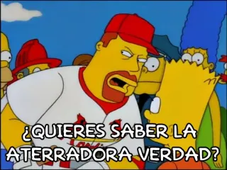 😳 Bart Simpson The Simpsons ¿QUIERES SABER LA ATERRADORA VERDAD? ザ・シンプソンズ, アニメ, バート, 怒り, 対立的 telegram sticker